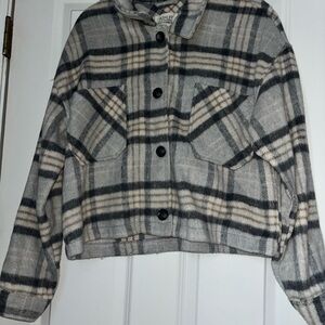 Ashley By 26 International Women's Gray Plaid Jacket